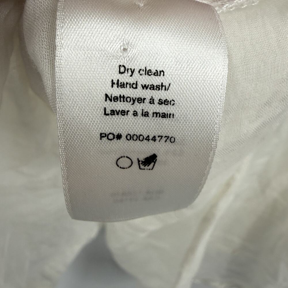 rag & bone Shirt Medium White Sheer Voile Button Up Boxy Long Sleeve Minimalist - Picture 9 of 12